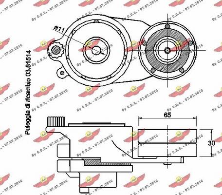 Autokit 03.81787 - Ремъчен обтегач, пистов ремък vvparts.bg