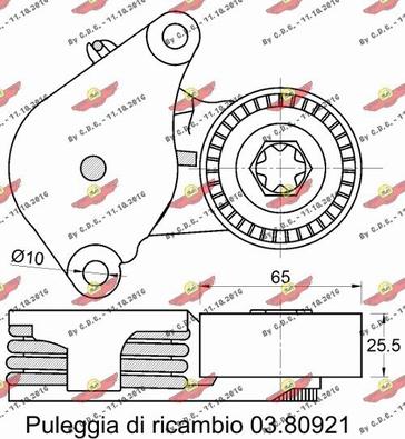 Autokit 03.82046 - Ремъчен обтегач, пистов ремък vvparts.bg