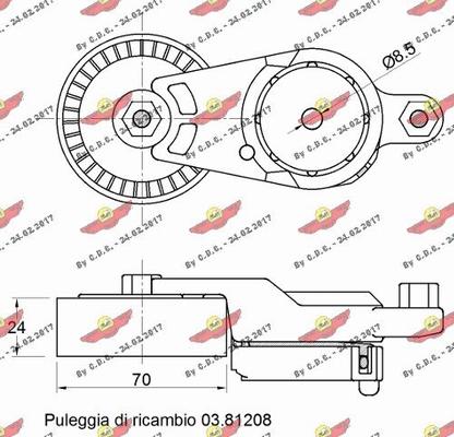 Autokit 03.82072 - Паразитна / водеща ролка, пистов ремък vvparts.bg