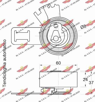 Autokit 03.82185 - Обтяжна ролка, ангренаж vvparts.bg