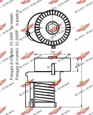 Autokit 03.366 - Ремъчен обтегач, пистов ремък vvparts.bg