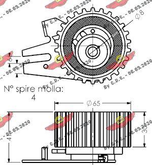 Autokit 03.300 - Обтяжна ролка, ангренаж vvparts.bg