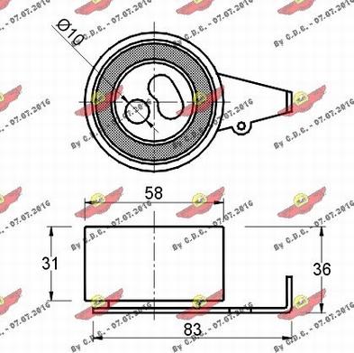 Autokit 03.370 - Обтяжна ролка, ангренаж vvparts.bg