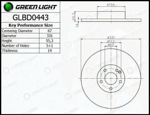 AutomotiveAdriado GLBD0443 - Спирачен диск vvparts.bg