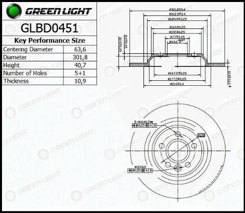 AutomotiveAdriado GLBD0451 - Спирачен диск vvparts.bg