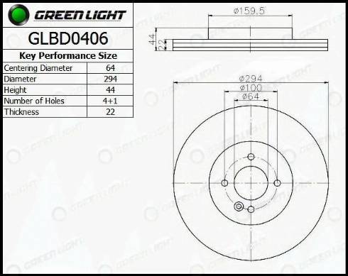 AutomotiveAdriado GLBD0406 - Спирачен диск vvparts.bg