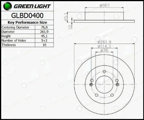 AutomotiveAdriado GLBD0400 - Спирачен диск vvparts.bg