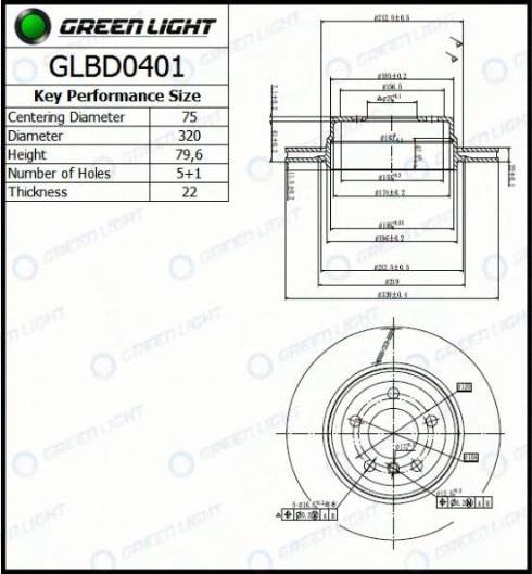 AutomotiveAdriado GLBD0401 - Спирачен диск vvparts.bg