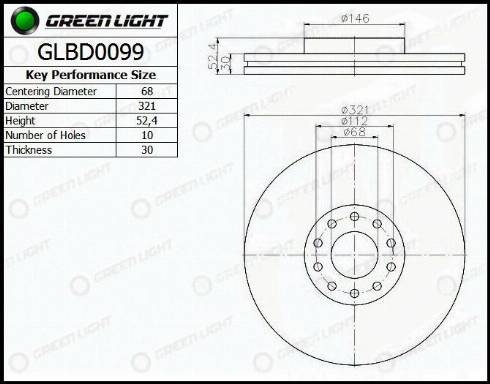 AutomotiveAdriado GLBD0099 - Спирачен диск vvparts.bg