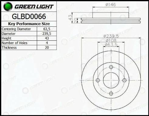 AutomotiveAdriado GLBD0066 - Спирачен диск vvparts.bg