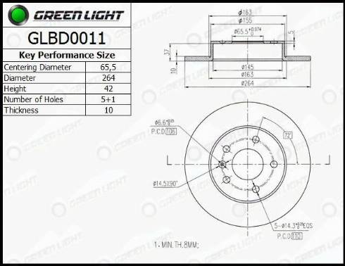 AutomotiveAdriado GLBD0011 - Спирачен диск vvparts.bg