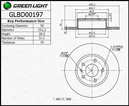 AutomotiveAdriado GLBD0197 - Спирачен диск vvparts.bg