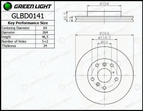 AutomotiveAdriado GLBD0141 - Спирачен диск vvparts.bg