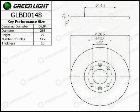 AutomotiveAdriado GLBD0148 - Спирачен диск vvparts.bg