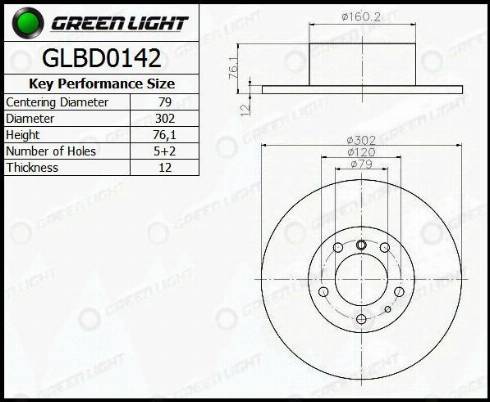 AutomotiveAdriado GLBD0142 - Спирачен диск vvparts.bg