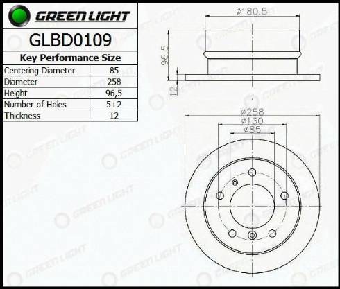 AutomotiveAdriado GLBD0109 - Спирачен диск vvparts.bg