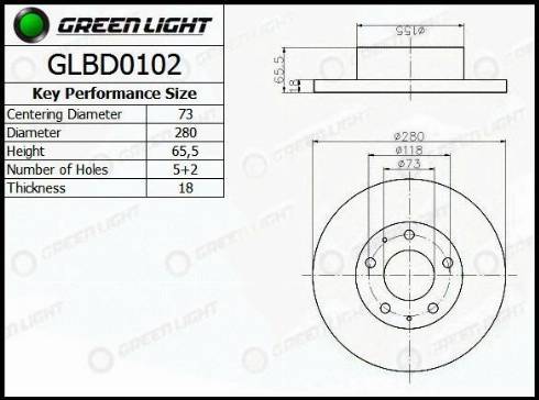 AutomotiveAdriado GLBD0102 - Спирачен диск vvparts.bg