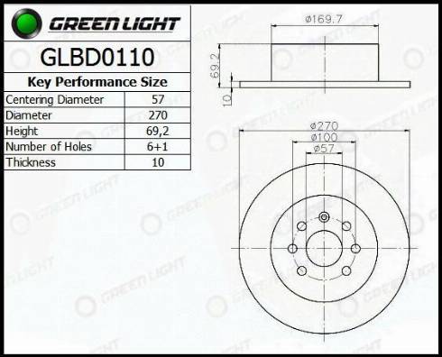 AutomotiveAdriado GLBD0110 - Спирачен диск vvparts.bg