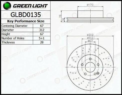 AutomotiveAdriado GLBD0135 - Спирачен диск vvparts.bg