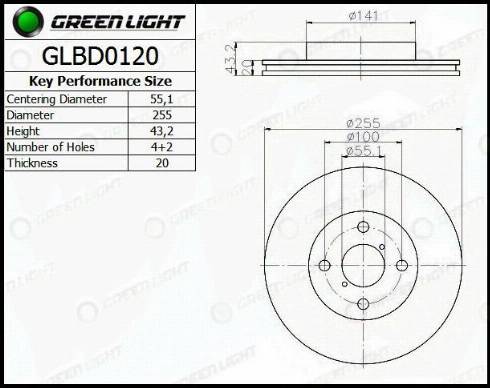 AutomotiveAdriado GLBD0120 - Спирачен диск vvparts.bg