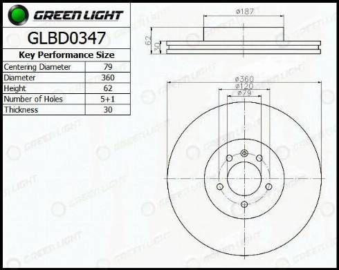 AutomotiveAdriado GLBD0347 - Спирачен диск vvparts.bg