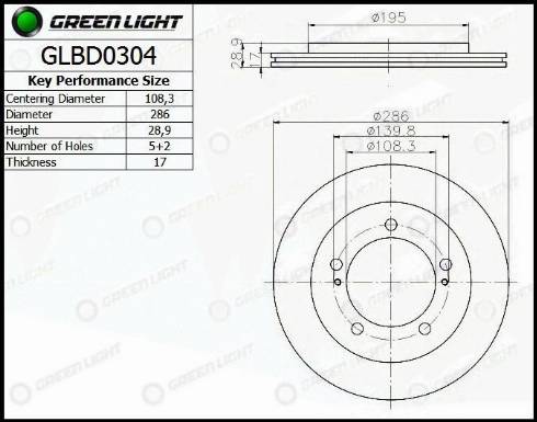 AutomotiveAdriado GLBD0304 - Спирачен диск vvparts.bg