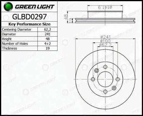 AutomotiveAdriado GLBD0297 - Спирачен диск vvparts.bg