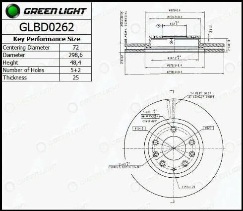 AutomotiveAdriado GLBD0262 - Спирачен диск vvparts.bg