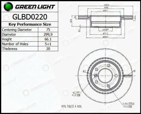 AutomotiveAdriado GLBD0220 - Спирачен диск vvparts.bg