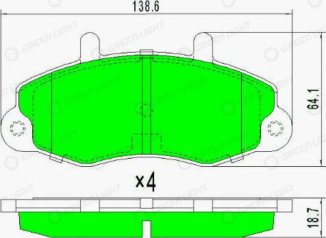 AutomotiveAdriado GLBP0405 - Комплект спирачно феродо, дискови спирачки vvparts.bg