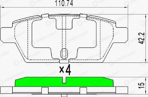 AutomotiveAdriado GLBP0400 - Комплект спирачно феродо, дискови спирачки vvparts.bg