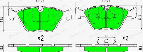 AutomotiveAdriado GLBP0402 - Комплект спирачно феродо, дискови спирачки vvparts.bg