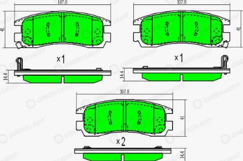 AutomotiveAdriado GLBP0410 - Комплект спирачно феродо, дискови спирачки vvparts.bg