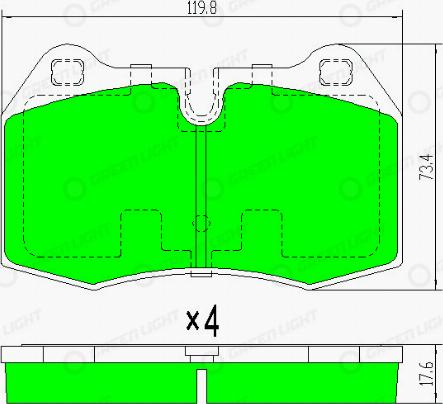 AutomotiveAdriado GLBP0413 - Комплект спирачно феродо, дискови спирачки vvparts.bg