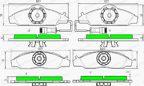 AutomotiveAdriado GLBP0432 - Комплект спирачно феродо, дискови спирачки vvparts.bg