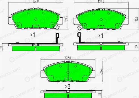 AutomotiveAdriado GLBP0437 - Комплект спирачно феродо, дискови спирачки vvparts.bg