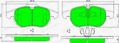 AutomotiveAdriado GLBP0099 - Комплект спирачно феродо, дискови спирачки vvparts.bg