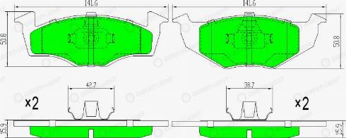 AutomotiveAdriado GLBP0044 - Комплект спирачно феродо, дискови спирачки vvparts.bg