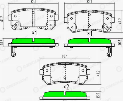 AutomotiveAdriado GLBP0040 - Комплект спирачно феродо, дискови спирачки vvparts.bg