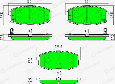 AutomotiveAdriado GLBP0041 - Комплект спирачно феродо, дискови спирачки vvparts.bg