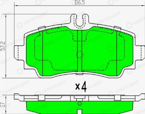 AutomotiveAdriado GLBP0055 - Комплект спирачно феродо, дискови спирачки vvparts.bg