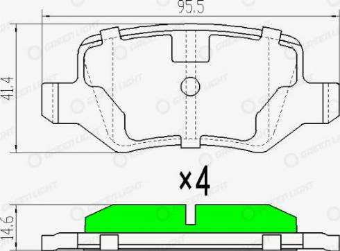 AutomotiveAdriado GLBP0056 - Комплект спирачно феродо, дискови спирачки vvparts.bg