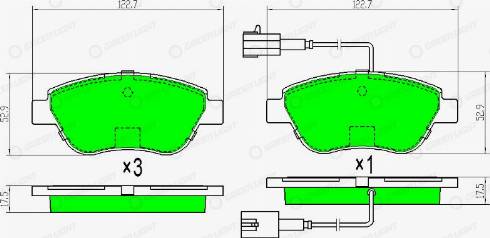 AutomotiveAdriado GLBP0051 - Комплект спирачно феродо, дискови спирачки vvparts.bg