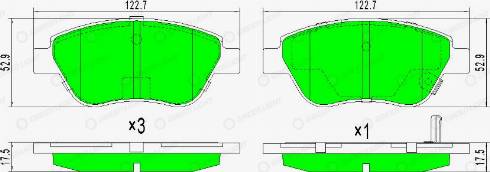 AutomotiveAdriado GLBP0052 - Комплект спирачно феродо, дискови спирачки vvparts.bg