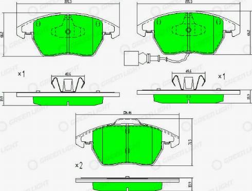 AutomotiveAdriado GLBP0199 - Комплект спирачно феродо, дискови спирачки vvparts.bg