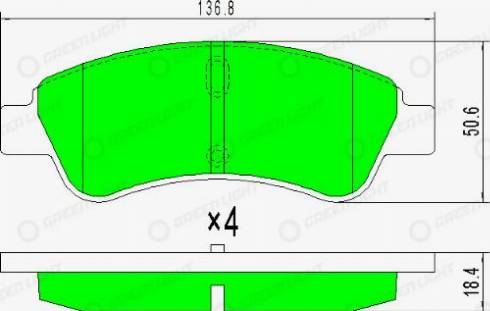 AutomotiveAdriado GLBP0007 - Комплект спирачно феродо, дискови спирачки vvparts.bg