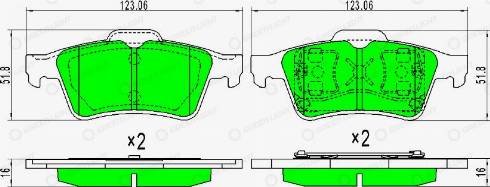 AutomotiveAdriado GLBP0015 - Комплект спирачно феродо, дискови спирачки vvparts.bg