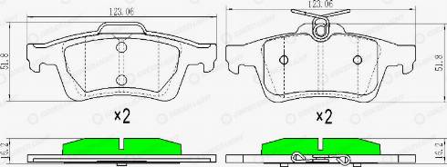 AutomotiveAdriado GLBP0010 - Комплект спирачно феродо, дискови спирачки vvparts.bg