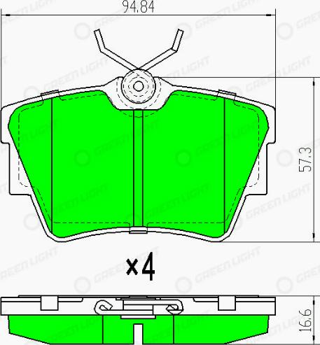 AutomotiveAdriado GLBP0018 - Комплект спирачно феродо, дискови спирачки vvparts.bg