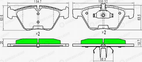 AutomotiveAdriado GLBP0080 - Комплект спирачно феродо, дискови спирачки vvparts.bg